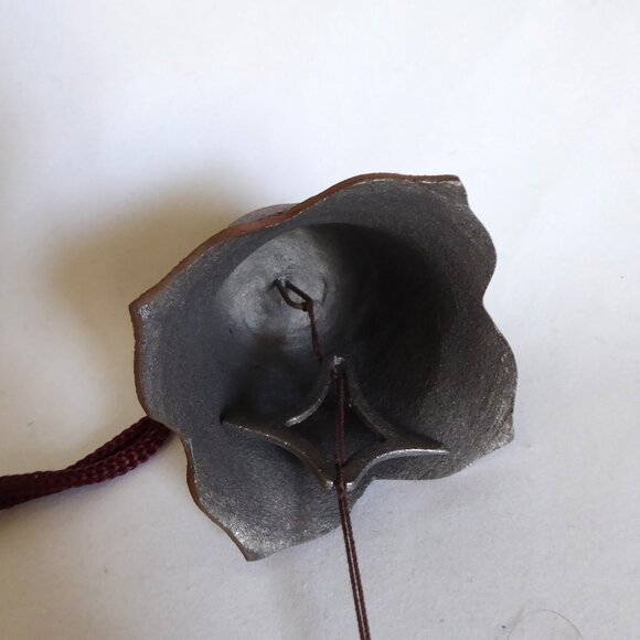 VINTAGE NEW TRADITIONAL JAPANESE NANBU CAST IRON FURIN TEMPLE BELL WIND CHIME - Picture 8 of 10